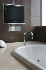 Home Theatre TV in your bathroom! home theatre tv bathroom